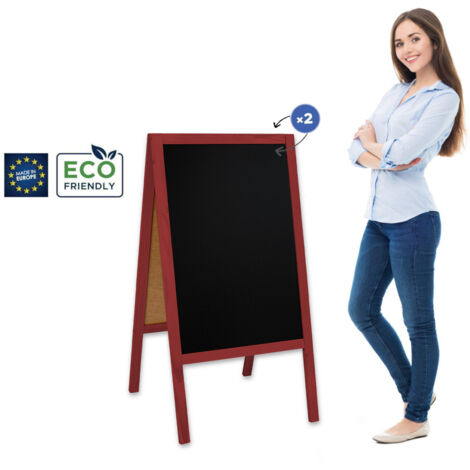 Klassisches L-Holzschild (61 x 118 cm) – rot