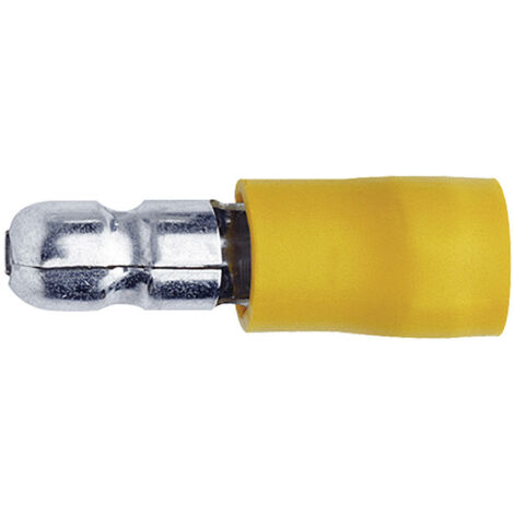 Klauke 1050 Rundstecker  4 mm² 6 mm² Stift-Ø: 5 mm Teilisoliert Gelb 1 St.