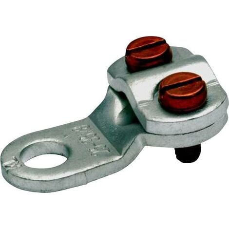Klauke 572R6 Cosse à oeillet 2 vis Section max.=10 mm² Ø du trou=6.5 mm non isolé métal 1 pc(s) D98760