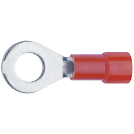 Klauke 6204 Ringkabelschuh Querschnitt (max.)=1 mm² Loch-Ø=4.3 mm Teilisoliert Rot 1 St.