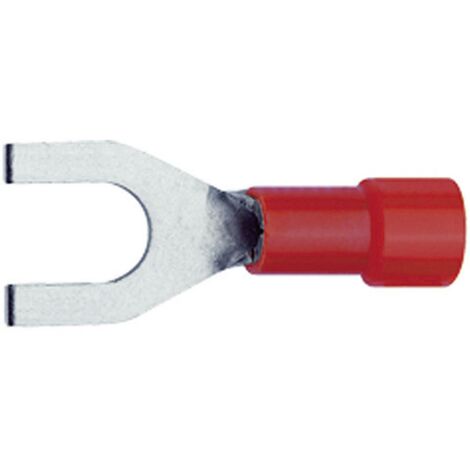 Klauke 620C4 Cosse à fourche 0.50 mm² 1 mm² Ø du trou=4.3 mm partiellement isolé rouge 1 pc(s) D98558