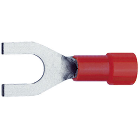Klauke 620C6 Gabelkabelschuh 0.50 mm² 1 mm² Loch-Ø=6.5 mm Teilisoliert Rot 1 St.