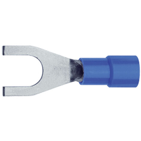 Klauke 630C4 Gabelkabelschuh  1.50 mm² 2.50 mm² Loch-Ø=4.3 mm Teilisoliert Blau 1 St.