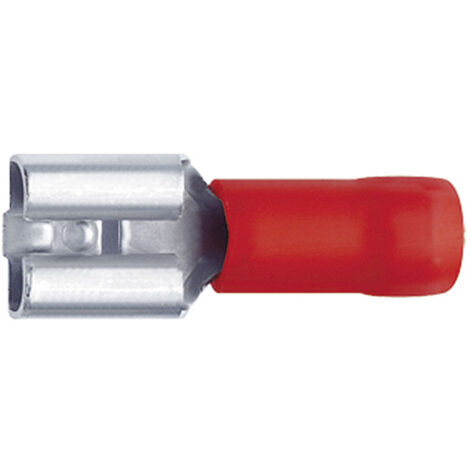Klauke 8201A Flachsteckhülse Steckbreite: 2.8 mm Steckdicke: 0.8 mm 180 ° Teilisoliert Rot 1 St.