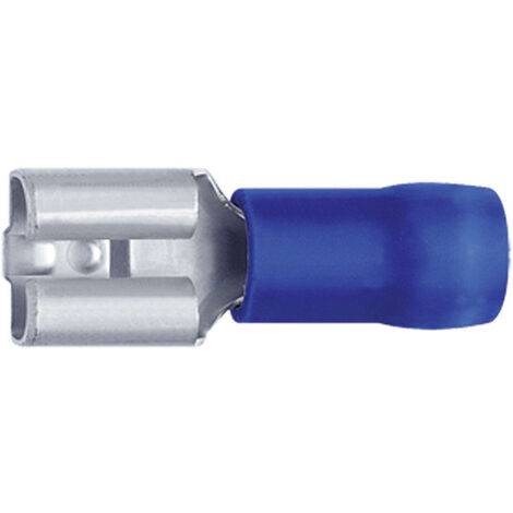 Klauke 8302 Flachsteckhülse Steckbreite: 4.8 mm Steckdicke: 0.5 mm 180 ° Teilisoliert Blau 1 St.