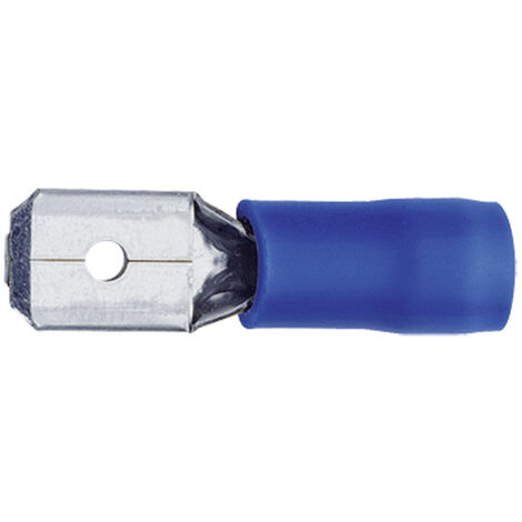 Klauke 8303B Flachstecker  Steckbreite: 4.8 mm Steckdicke: 0.8 mm 180 ° Teilisoliert Blau 1 St.