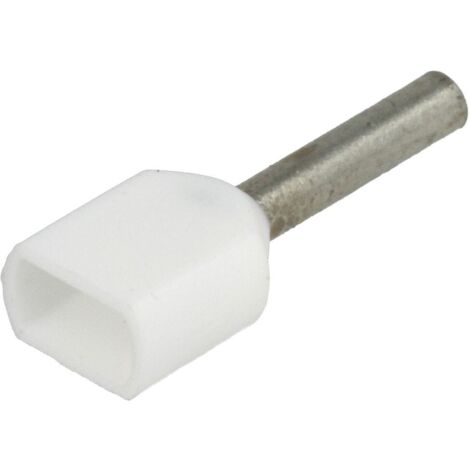 KLAUKE 8698 TAPÓN DOBLE CABLE 0,5 MM 8 MM PARCIALMENTE AISLADO BLANCO 1000 PZA(S)