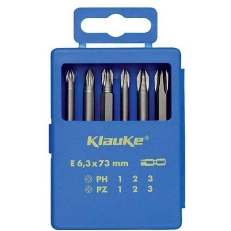 Klauke Bit-Sortiment 6-tlg,6-rund, 73mm KL335