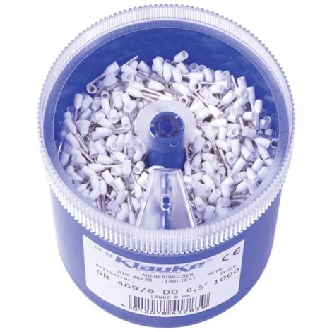 Klauke GR4698DO Assortimento Capicorda 0.5 mm² Parzialmente isolato Bianco 1000 Parti