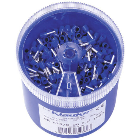 Klauke GR4738DO Aderendhülsen-Sortiment 2.5 mm² Teilisoliert Blau 1000 Teile