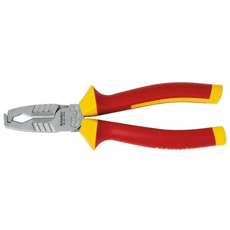 Klauke – Pince à dénuder isolée 190 mm – Certifiée VDE – Précision de dénudage pour câblage électrique – Pour fils jusqu'à 10 mm²