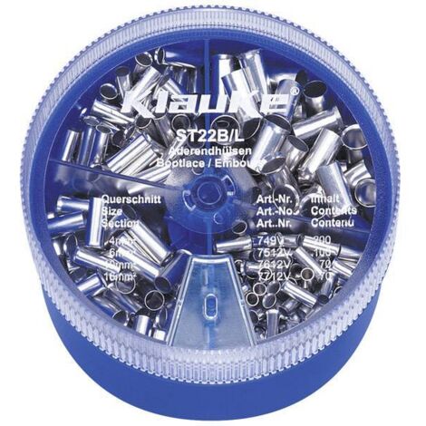 Klauke ST22B Assortimento Capicorda 4 mm², 6 mm², 10 mm², 16 mm² Non isolato Argento 440 Parti