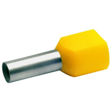Klauke Zwillings-Aderendhülse 2x6qmm ge isol. 875/14 100 Stk