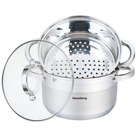 KLAUSBERG DAMPFTOPF 3-TEILIG 20cm KB-7138