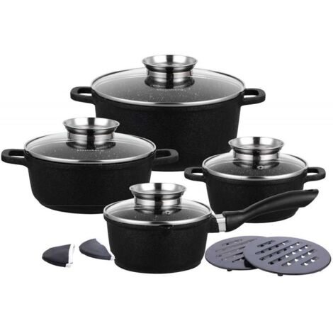 KLAUSBERG KB-7360 SET DI PENTOLE IN GRANITO DA 12 PEZZI