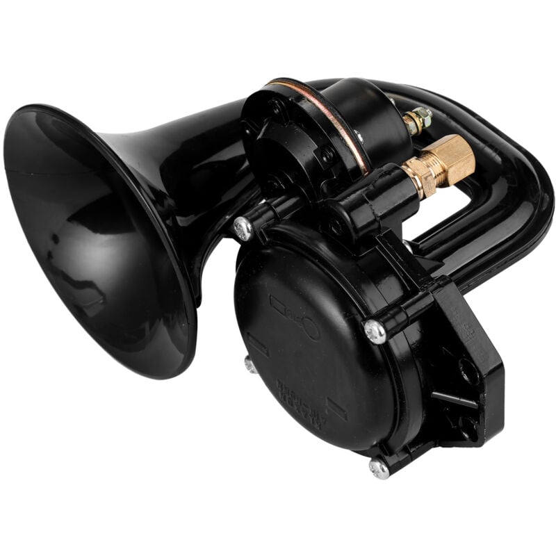 Lifcausal - Klaxon à air puissant pour camion 135 dB 12/24 v avec valve électrique plate pour véhicules automobiles et camions