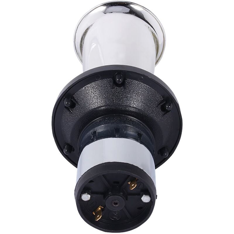 SNQ - Klaxon à l'ancienne 12 v, 110 dB, klaxon de voiture 12 v, klaxon fort, klaxon d'alarme, type classique rétro antique (argent)