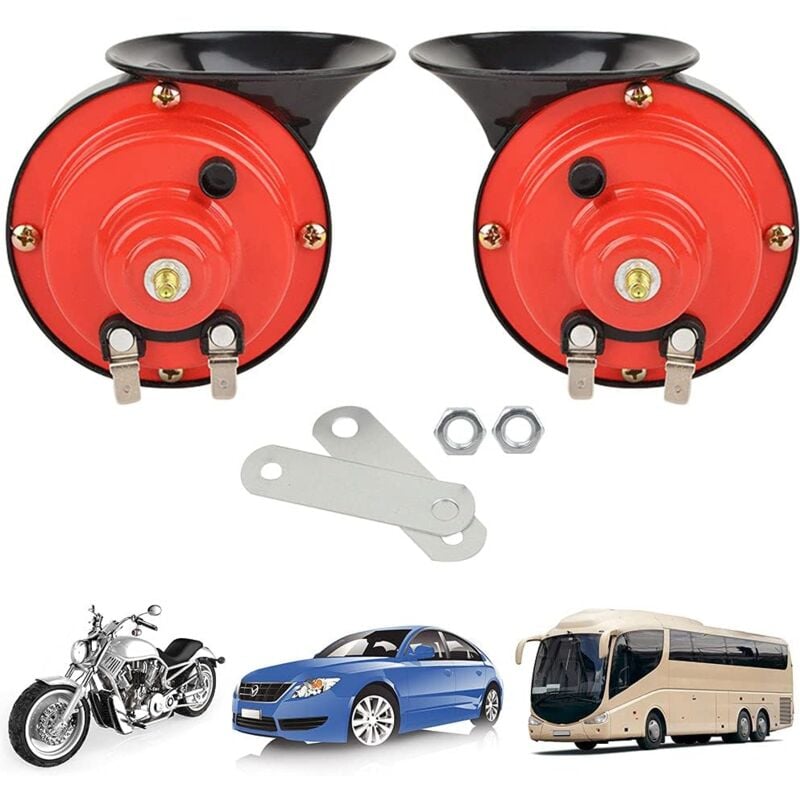 Fitags - Klaxon Camion 12V Puissant Train Claxon Voiture Puissant 110db, Klaxon de Voiture Forme d'Escargot Son Puissant Fort Sonore Puissance Haut