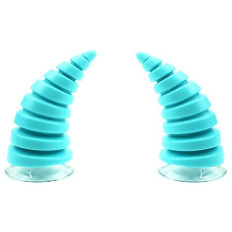Klaxon de casque de moto, autocollant décoratif pour casque de vélo électrique, klaxon de casque bleu clair