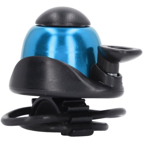 Klaxon de vélo en alliage d'aluminium, sonnette à élastique pour scooter et VTT, remplacement de cloche bleue