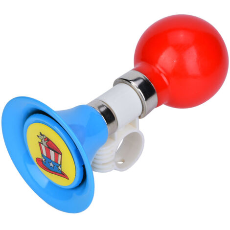 Klaxon de vélo enfant en métal et caoutchouc, sonnette d'avertissement sonore pour garçons et filles (bleu)