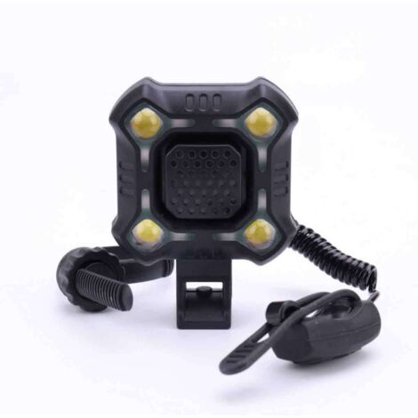Klaxon de vélo, lampe frontale de vélo de nuit, sonnette de vélo de montagne, équipement de cyclisme Super Ring