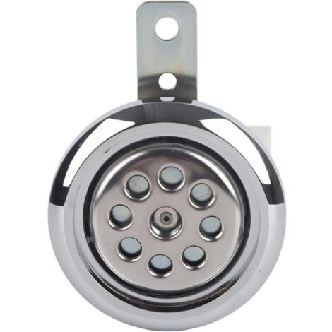 Klaxon Universel 105 DB pour Moto, Couverture Chromée en Nid d'Abeille pour Motos 12V
