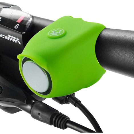Klaxon Vélo, Sonnette électrique Sonnette pour Velo Trotinette, électronique Mini Avertisseur Sonore Cloche E-Bell étanche Coque en Silicone Bell