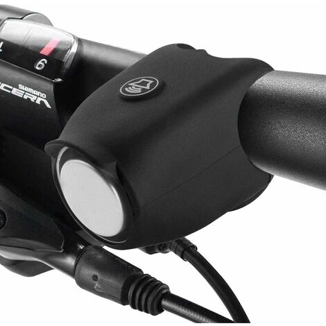 Klaxon Vélo, Sonnette électrique Sonnette pour Velo Trotinette, électronique Mini Avertisseur Sonore Cloche E-Bell étanche Coque en Silicone Bell