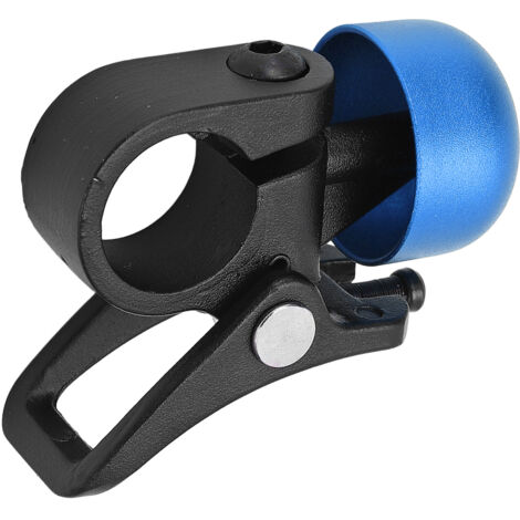 Klaxon vélo Xiaomi puissant, son clair, poignée aluminium compacte, design ergonomique bleu.