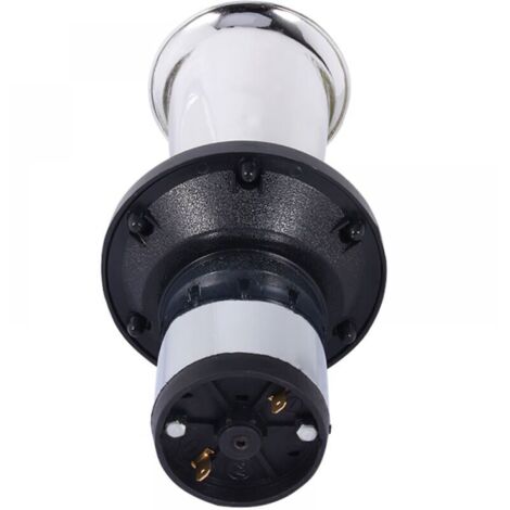 Klaxon vintage 12 V, 110 dB, 12 V 490 Hz, haut-parleur d'alarme puissant, style rétro classique (argent)