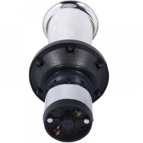 Klaxon vintage 12 V, 110 dB, 12 V 490 Hz, haut-parleur d'alarme puissant, style rétro classique (argent)