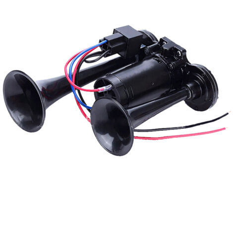 Klaxons doubles 600 dB, kit de klaxons ultra-puissants avec compresseur universel pour voitures, motos, camions, trains et bateaux 12 V