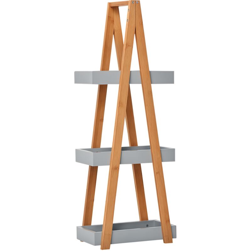 Kleankin - 3 Tier a Frame Bathroom Shower Caddy Storage Unit Shelving Organizer