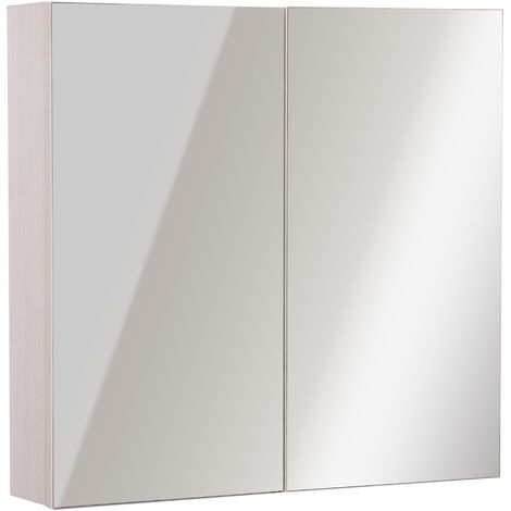 Specchio da Bagno MOD.960 con 2 Ante Rovere Grigio