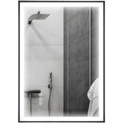 kleankin® Badezimmerspiegel LED-Spiegel Nebelfreier Antibeschlag