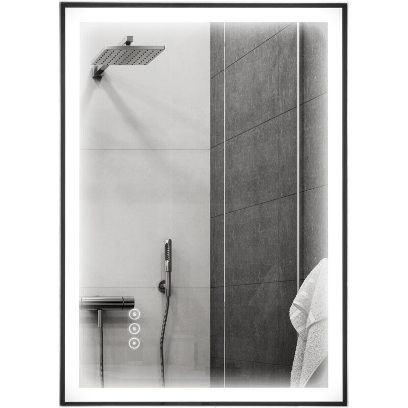 kleankin® Badezimmerspiegel LED-Spiegel Nebelfreier Antibeschlag