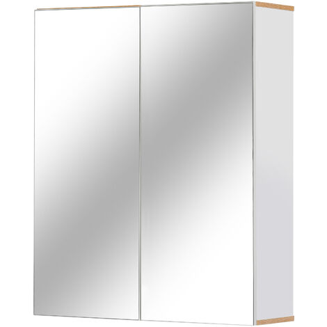 LED Spiegelschrank Badschrank Badspiegel 4W Badezimmer Edelstahl 60x60cm
