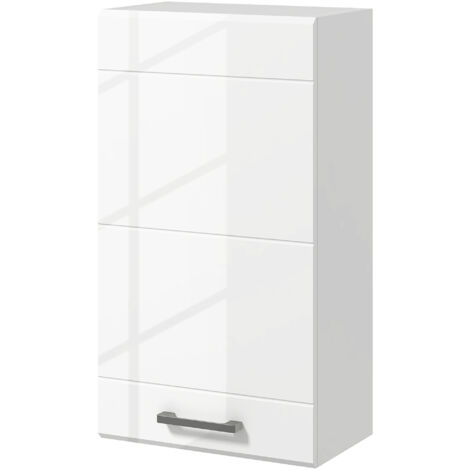 kleankin Mobiletto Bagno a 3 Ripiani con Ripiano Superiore Regolabile Bianco