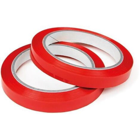 Klebeband f.Beutelschließer Breite 12mm Länge 66m Stärke 77µ rot TRANSPAK
