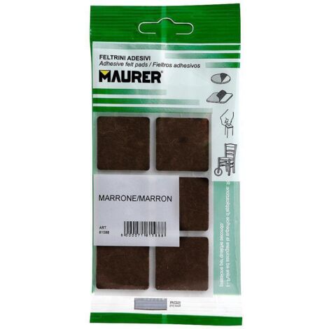 Klebefilz 30 x 30 mm (Blister 6 Stück) Braun