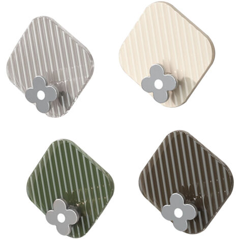 [Klebehaken] HOOKe 4er-Set, ABS, wasserdicht, bohrfrei, mehrfarbig