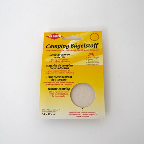 Kleiber - Toppa termoadesiva in tela di cotone 100% per riparazioni di tende e parasole, bianco