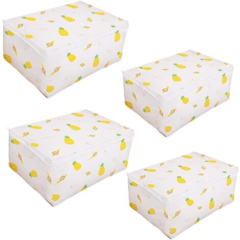 Kleider-Organizer, großer Quilt-Organizer, schimmel- und feuchtigkeitsbeständig, Kleider-Organizer, Steppdecke, Bettwäsche (4 Stück)