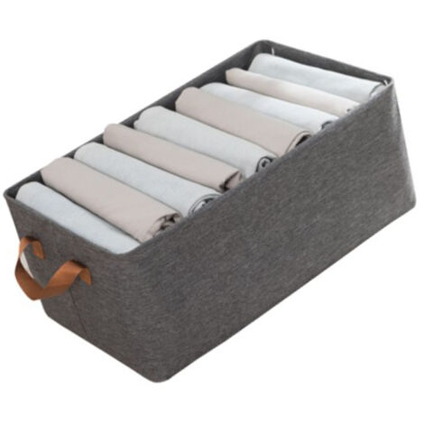 [Kleideraufbewahrung] Kationisches Modell mit Metallrahmen [Behälter] – Multifunktional, faltbar, Grau – 47 x 28 x 20 cm, 550 g