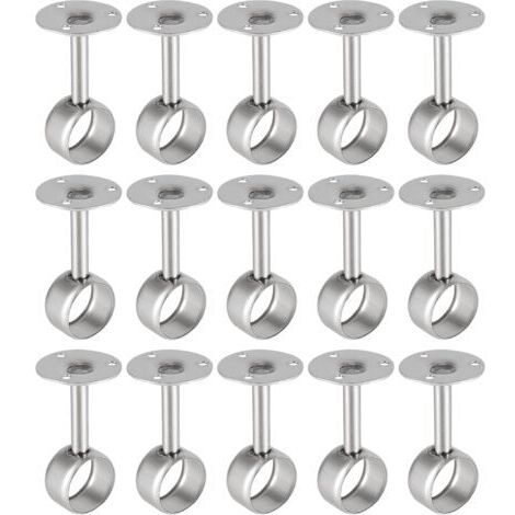 Kleiderbügel aus Edelstahl – 15er-Pack, Wandmontage mit Schrauben, geeignet für 19-mm-Rohre, robust und attraktiv