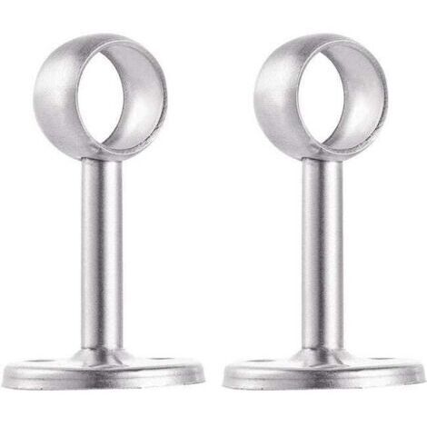 Kleiderbügel aus Edelstahl – 2er-Set, Wandmontage für 19-mm-Rohre, robust und attraktiv