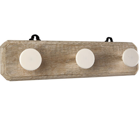 Kleiderbügel aus Holz/Harz, 3 Knöpfe, 41 x 12 x 7 cm