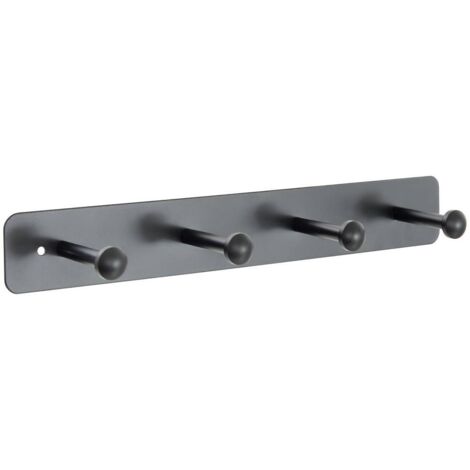 Kleiderhaken mit 4 köpfen aus schwarzem metall - 5five