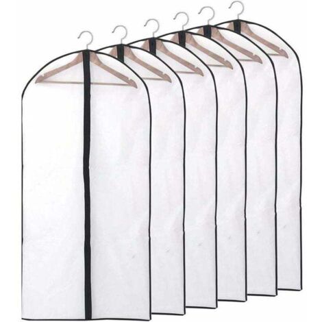Kleiderhüllen, staubdicht, wasserdicht, mottendicht, feuchtigkeitsbeständig, transparente Schutzhüllen mit Reißverschluss für Hemden, Anzüge/Mäntel